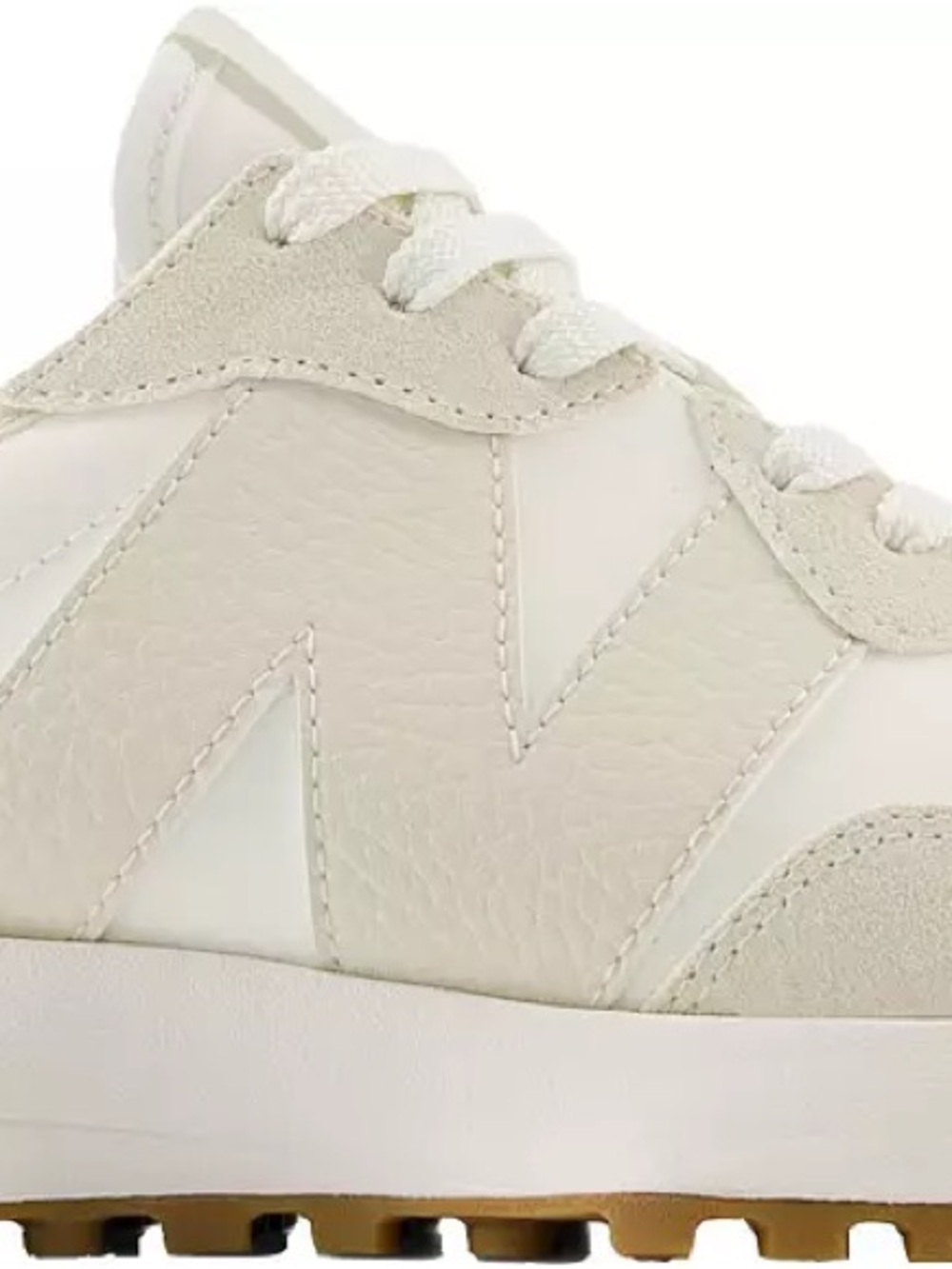New Balance Women's Cream & Off-White Mixed-Material Sneakers - Picture 6 of 6